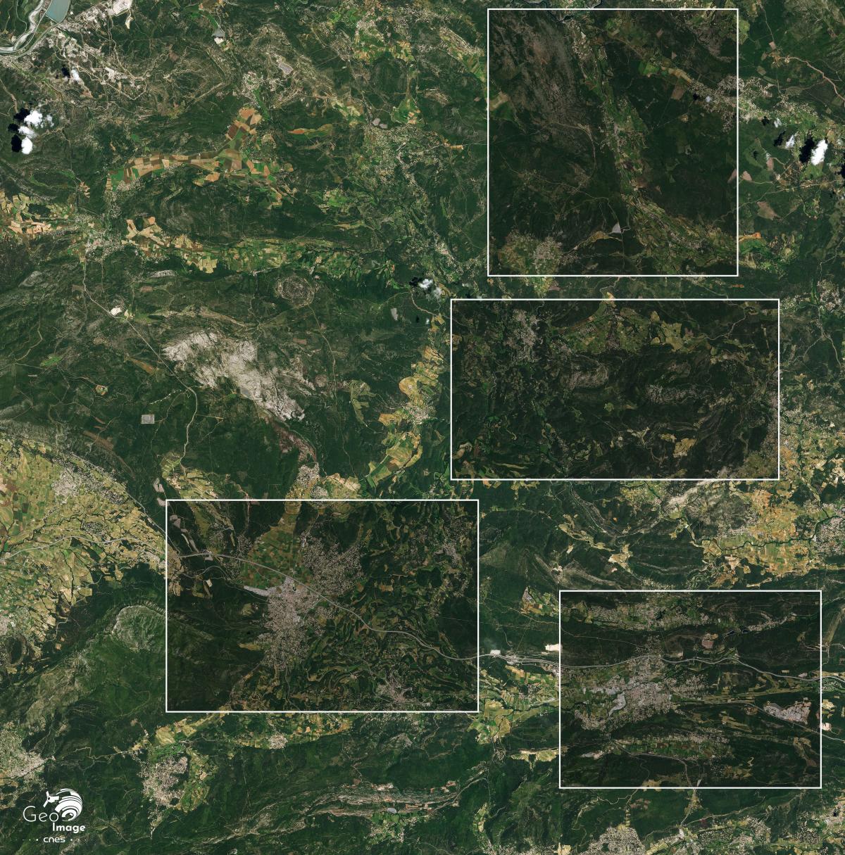 Image satellite de Saint-Maximin