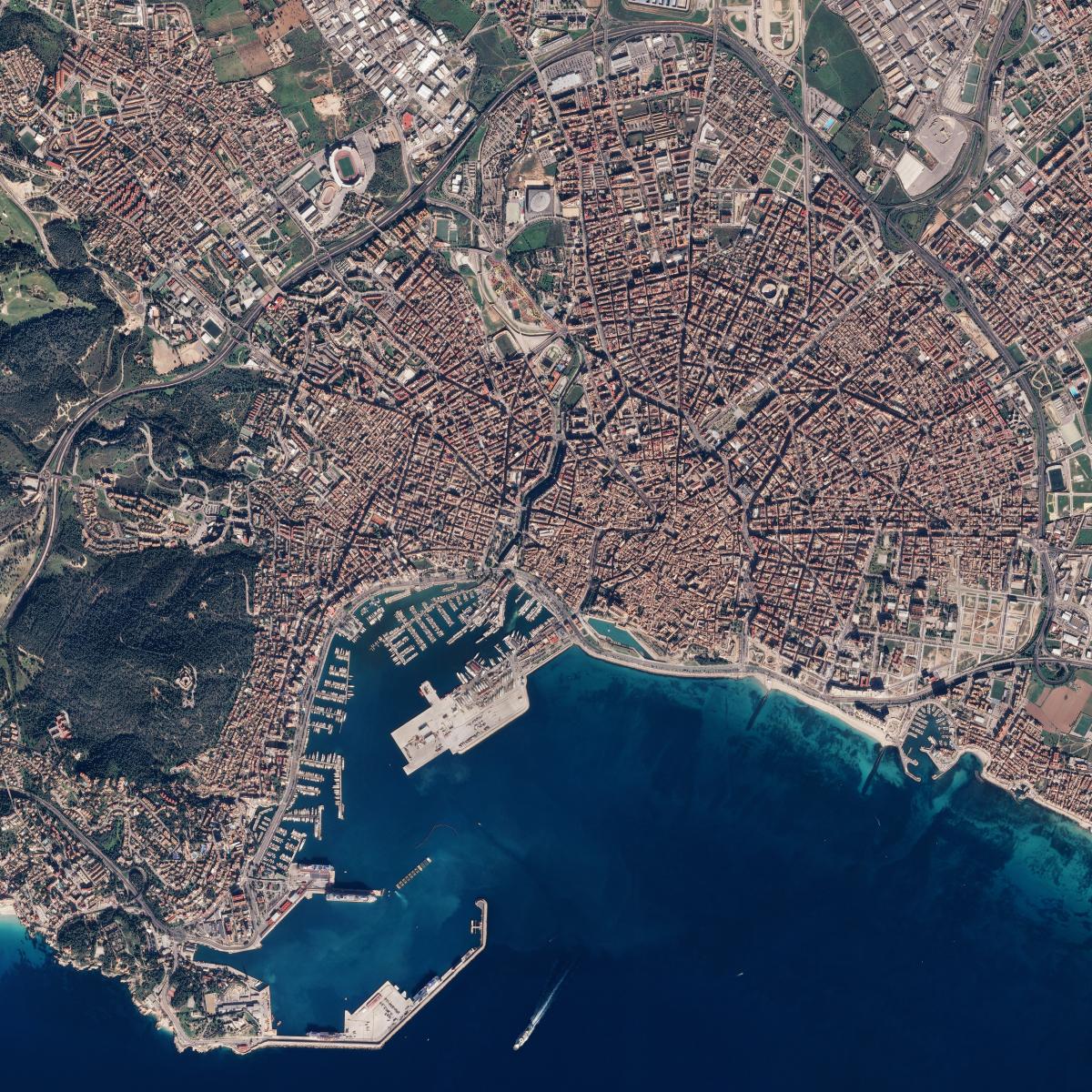 Image satellite de l'île de Majorque