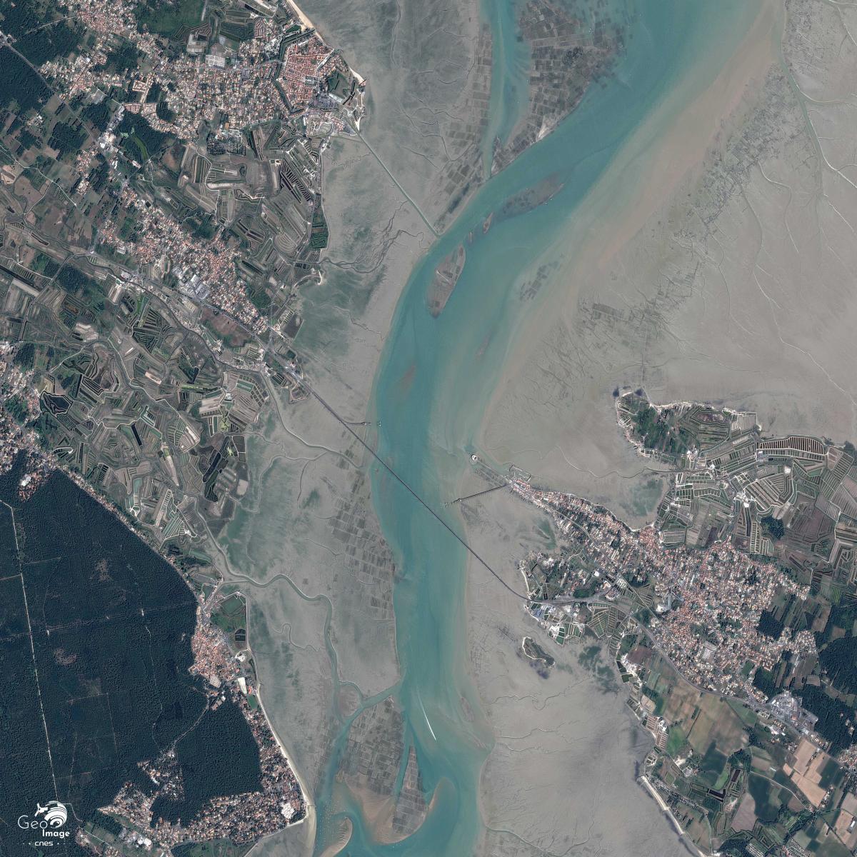 Image satellite du coureau d’Oléron