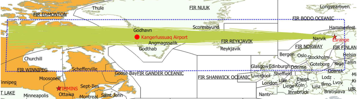Carte vol transatlantique