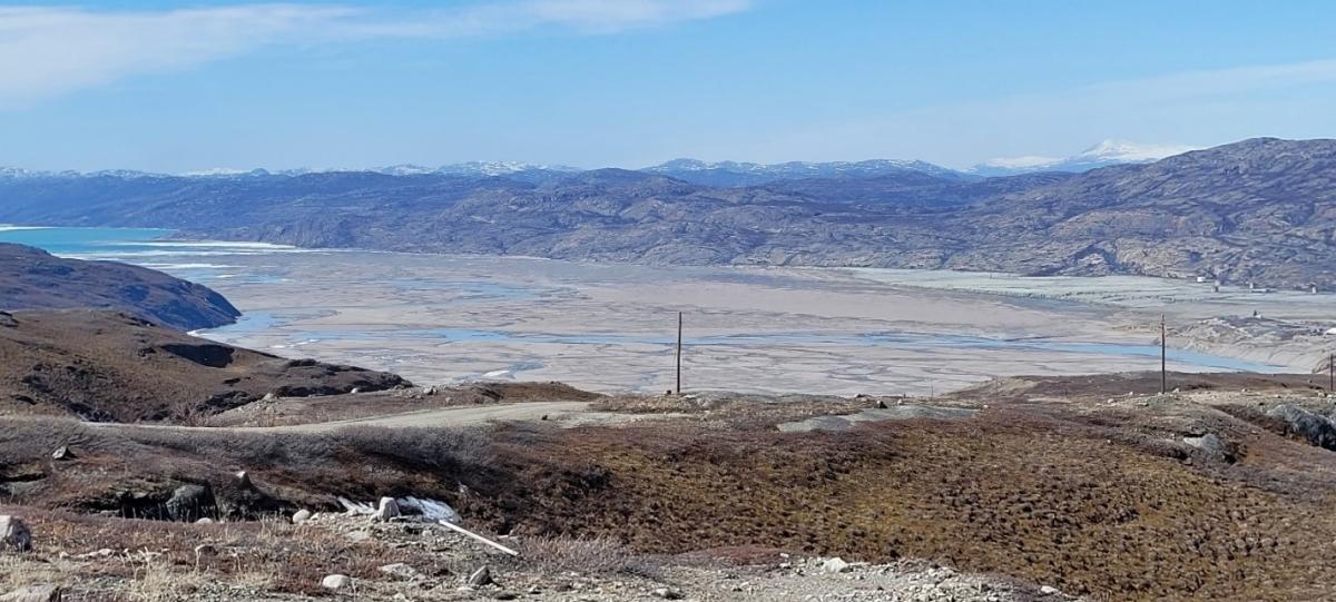 Vue du fjord situé à l'ouest de Kangerlussuaq en juin 2023