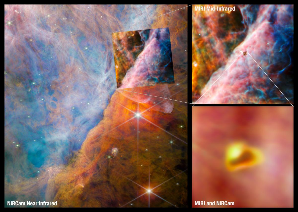 Images de la nébuleuse d'Orion par Webb Images de la nébuleuse d'Orion par Webb
