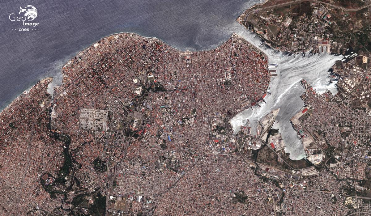 Image satellite de la Havane, capitale de Cuba