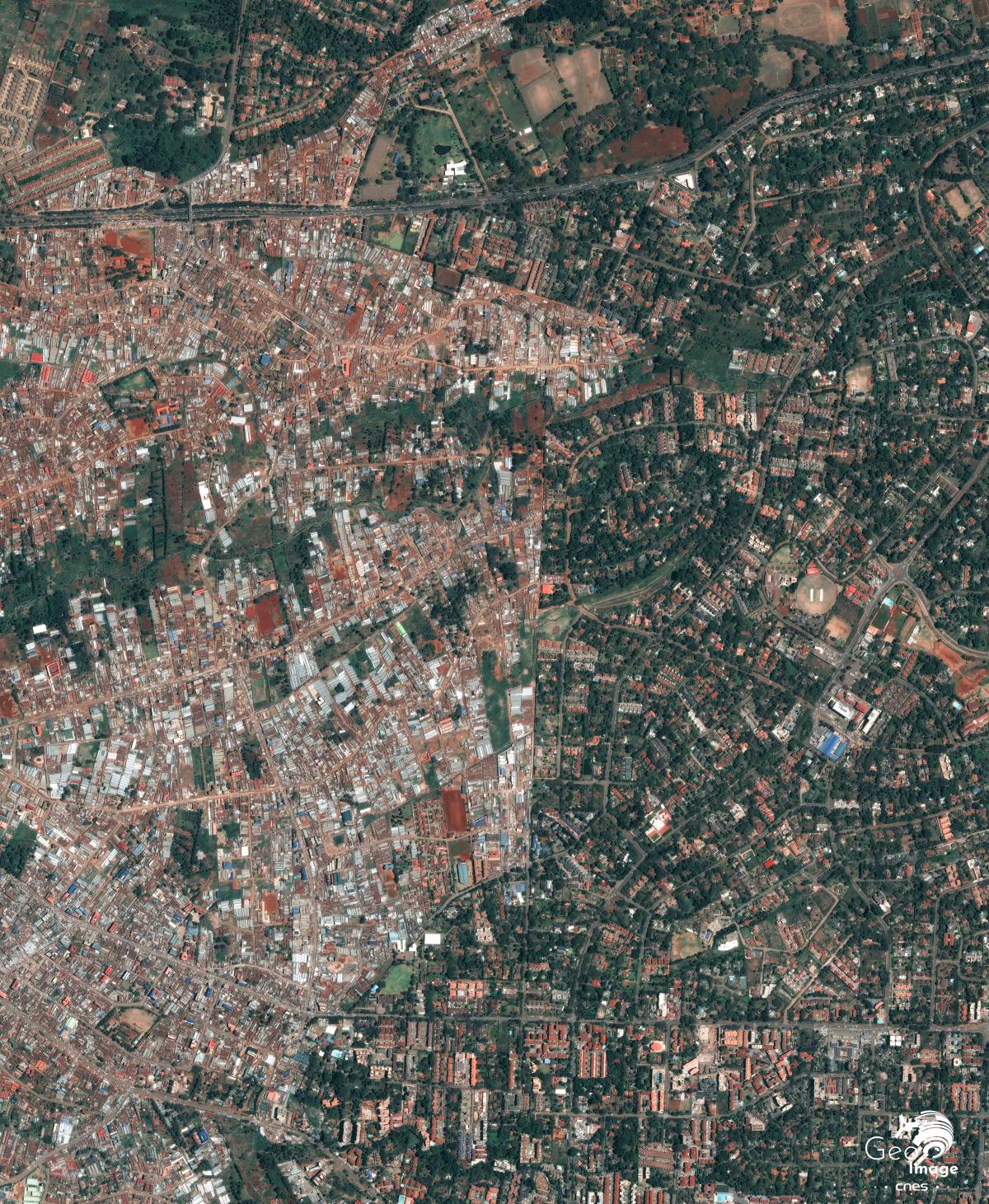 Image satellite de Nairobi