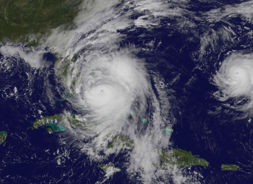L&#039;ouragan Matthew observé le 6 octobre 2016 par le satellite américain GOES-East