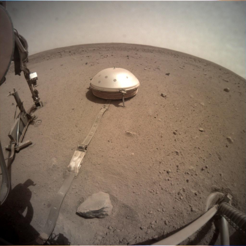NASA&#039;s InSight Mars lander acquired this image of the area in front of the lander using its lander-mounted, Instrument Context Camera (ICC).