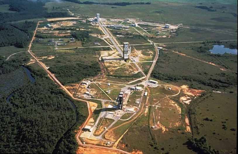 Overview of the launch sites ELA1 and ELA2, Guiana Space centre ; credits Cnes/Esa/Arianespace