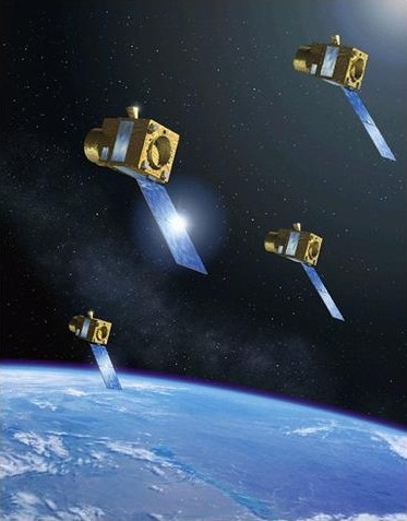 The 4 microsatellites ; credits CNES/P.Carril