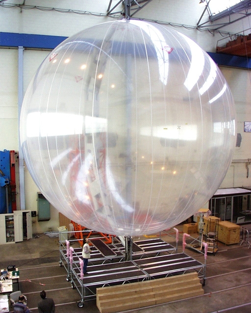 Preparing the balloons; credits CNES