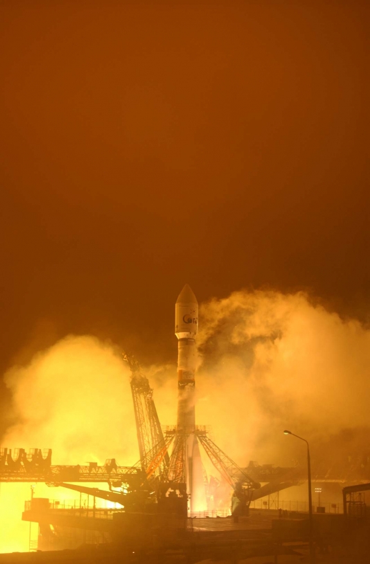 Soyuz 2-1b lift-off. Copyright : Starsem.