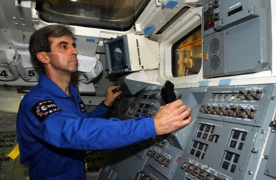 Léopold Eyharts en entraînement au Johnson Space Center au Texas. Crédits : ESA/S. Corvaja
