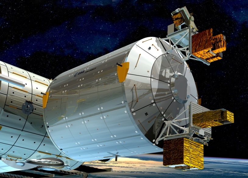 Columbus module. Artist view. Credit: ESA - D. Ducros