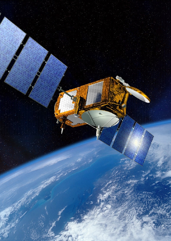 The Jason-2 satellite. Crédits : CNES, juin 2005/Illust. D. Ducros