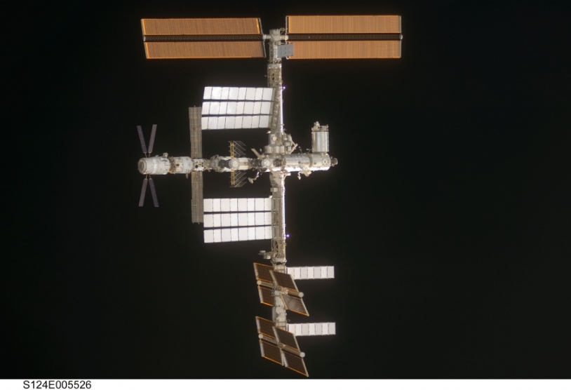 L&#039;ATV est resté amarré à l&#039;ISS pendant 5 mois. Crédits : NASA.