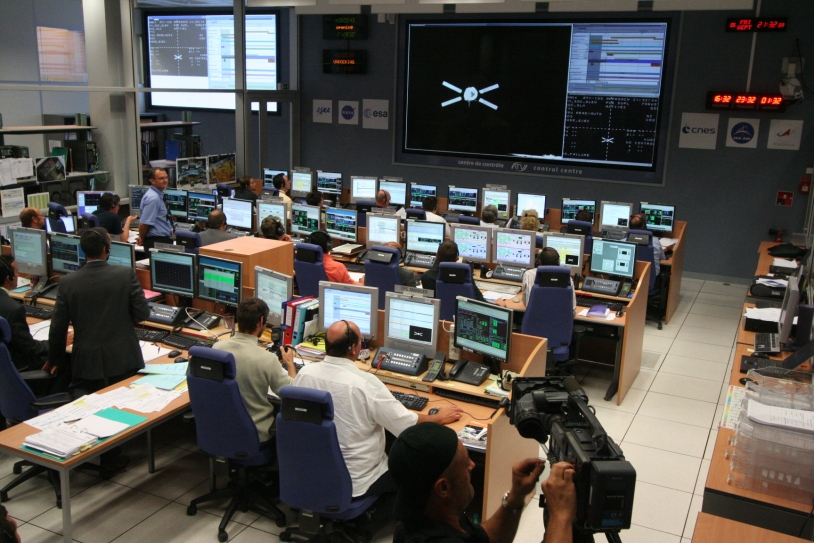 Le désamarrage a été piloté depuis le centre de contrôle ATV-CC du CNES à Toulouse. Crédits : ESA.