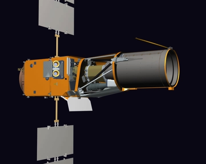 L&#039;instrument CoRoT est composé d&#039;un télescope, d&#039;une caméra, d&#039;une case à équipement et d&#039;un logiciel de vol. Crédits : Thales Alenia Space/JL. Bazile 2006.