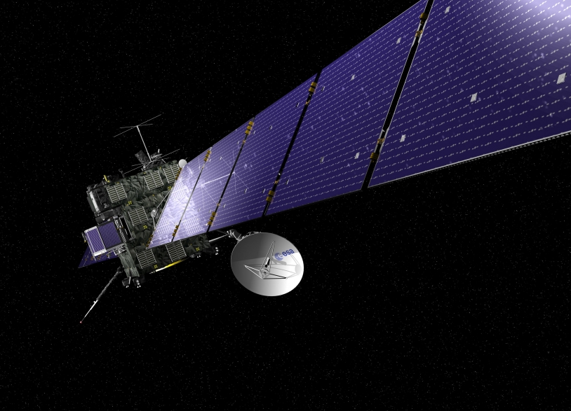 Rosetta began its long voyage to 67P/Churyumov-Gerasimenko in 2004. Credits: ESA, image by AOES Medialab.