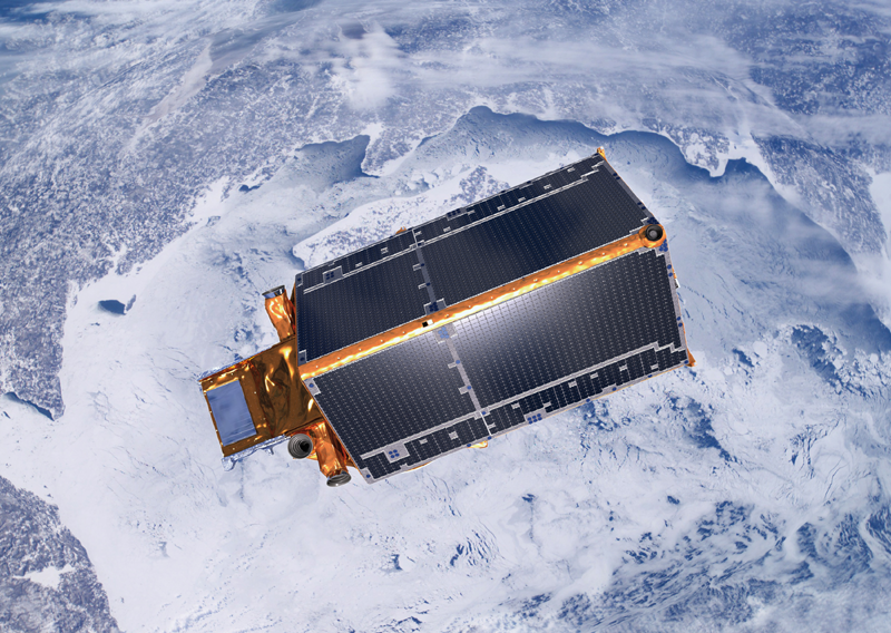 Cryosat-2 is scheduled to monitor ice surfaces for 3 years. Credits: ESA.