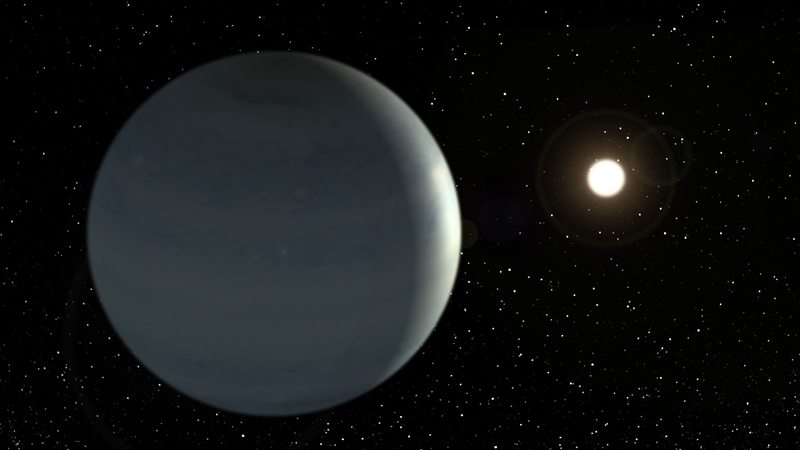CoRoT-9b, the 1st temperate Jupiter-like exoplanet observed transiting its star. Credits: Instituto de Astrofísica de Canarias.