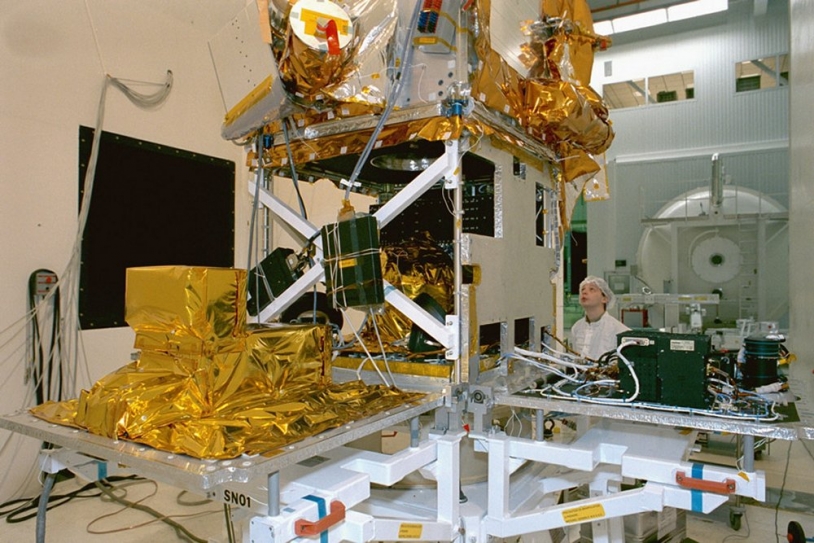 Plateforme Proteus de la série de satellites Jason. Crédits : P. Le Doaré. 