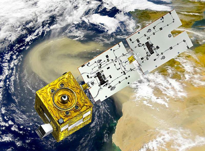 Le satellite Parasol a été mis en orbite en 2004. Crédits : CNES/Ill. D. Ducros.