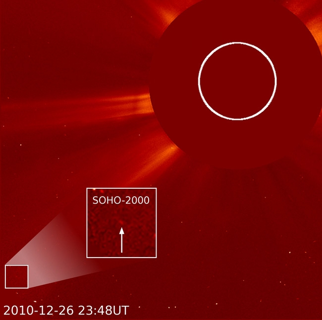 La 2000e comète de SOHO. Crédits : SOHO/Karl Battams.