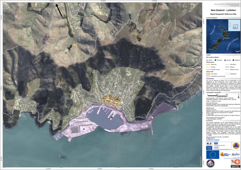 Basemap generated from ALOS AVNIR-2 and SPOT 5 data. Credits: JAXA, CNES - Map produced by SERTIT.