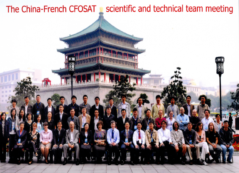 Equipe franco-chinoise de CFOSAT. Crédits : CNES.