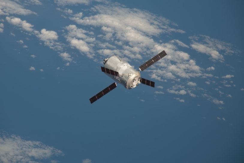 L&#039;ATV-3 en vol libre. Crédits : NASA.