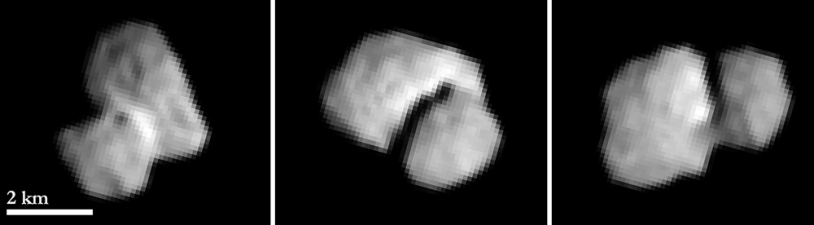Ces images ont été obtenues par la caméra OSIRIS-NAC de Rosetta, le 20 juillet 2014, une image toutes les 2 h, à une distance de 5 500 km environ. Crédits : ESA/Rosetta/MPS for OSIRIS Team MPS/UPD/LAM/IAA/SSO/INTA/UPM/DASP/IDA.