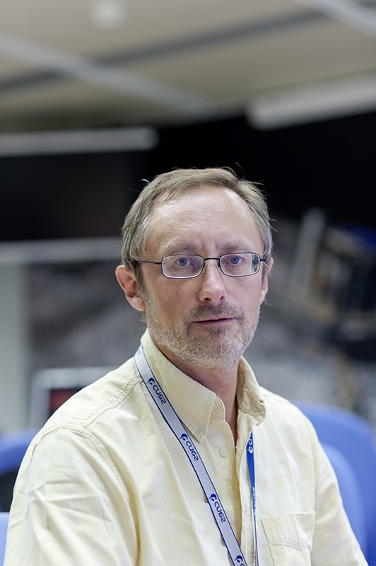 Philippe Gaudon, chef du projet Rosetta au CNES, dans les locaux du SONC (CNES-Toulouse). Crédits : CNES/G. Cannat.