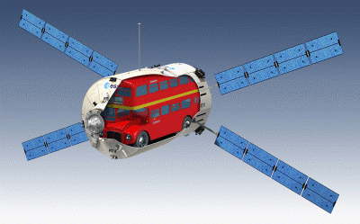The ATV is large enough to hold a double-decker bus. Crédits : ESA