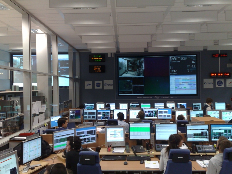 Le centre de contrôle ATV-CC à Toulouse. Crédits : ESA.