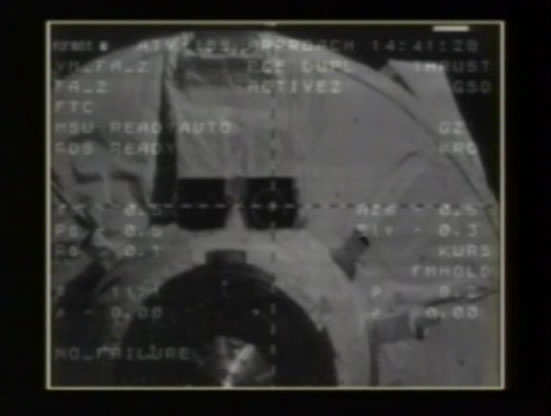 L&#039;ATV approchant de l&#039;ISS.