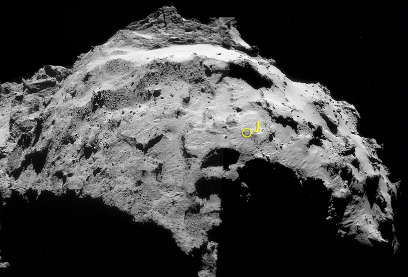 Assemblage des 4 images du 30 septembre réalisé par l’amateur Mattias Malmer. Crédits : ESA/Rosetta/NavCam/Mattias Malmer.