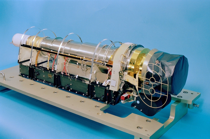 Le senseur RTOF (Reflectron Type Time Of Flight Mass Spectrometer) de ROSINA. Ce spectromètre de masse fonctionne entre 1 et + de 300 uma et il est optimisé pour avoir une très bonne sensibilité sur une large gamme de masse. Crédits : Université...
