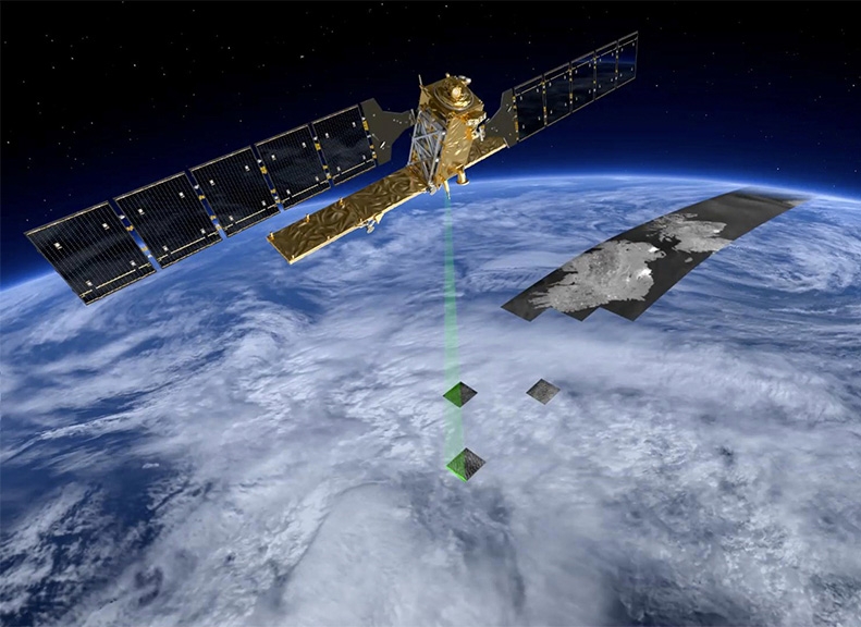 Le satellite Sentinelle-1A devra fournir des images radar de la surface de la Terre. Crédits : ESA/P. Carril.