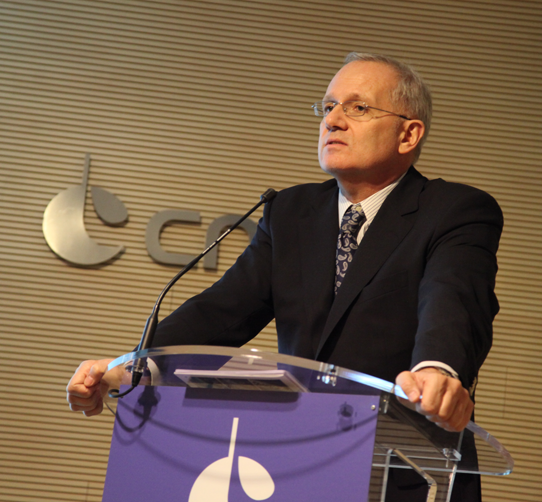 CNES President Jean-Yves Le Gall delivered his New Year wishes to members of the French and international press on 5 January 2015, in Paris. Credits: CNES/S. Charrier.