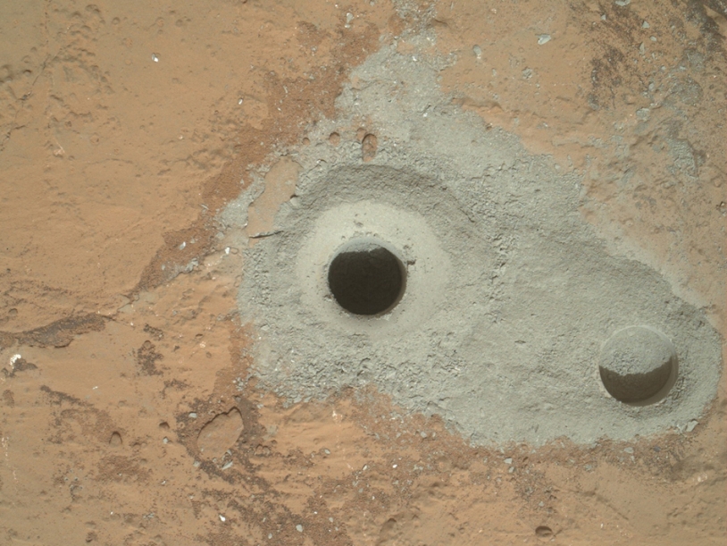 Le premier forage de Curiosity sur Mars